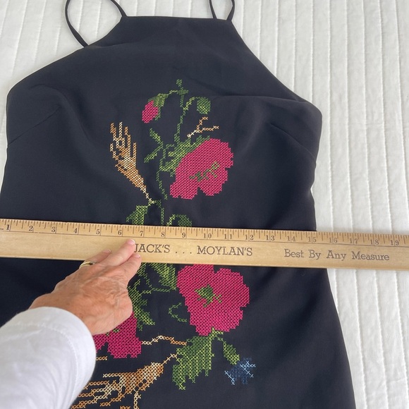 Ending Rose dress size small form fitting spaghetti strap with black fringe NWT - Picture 8 of 9